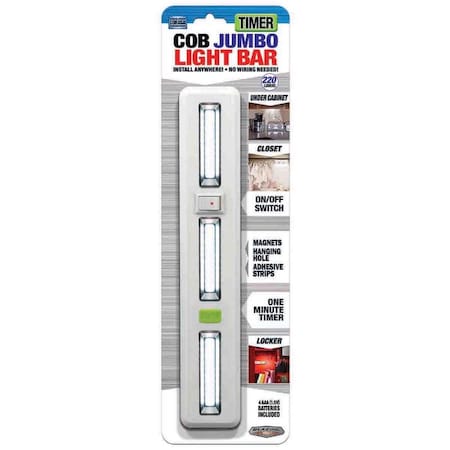 Shawshank Ledz Shawshank LEDz 220 lm COB LED Hanging Hook Light Bar w/Timer 768261